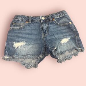 Girls Distressed Denim Shorts
